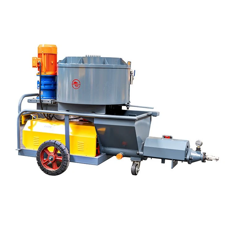 Grout Mixer and Pump with A Vertical Mixing Device